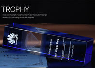 Польза конкуренций голубой кристаллической чашки трофея К9 большая с логотипом гравировки лазера 3Д