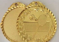 Покрытый золотом бросая сплав цинка медалей спорт металла изготовленный на заказ для спички бадминтона