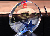 Чашка трофея округлой формы кристаллическая, награды кристаллического стекла логотипа Кустуме