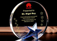 Чашка трофея округлой формы кристаллическая, награды кристаллического стекла логотипа Кустуме