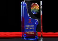 Синее стекло дела награждает трофеи чашек, выполненные на заказ стеклянные трофеи
