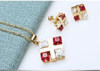Ясные ремесла Апплике Кристл кварца, чувствительное ожерелье ювелирных изделий &amp; серьги