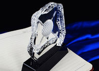 Отполированный кристаллический трофей шара для игры в гольф К9, изготовленный на заказ трофей гольф-клуба логотипа