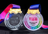 Тексты взрывать песка медалей спорт студентов кристаллические изготовленные на заказ с лентой печатания цвета