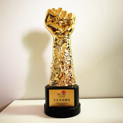 Награды штата Кулака Трофея Компании polyresin подарка сувенира золотые
