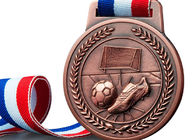 Мягкий/крепко покройте эмалью изготовленные на заказ медали спорт, медали футбола сплава цинка и ленты