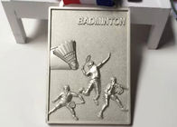 Медаль 70*50*4мм металла квадратной формы изготовленное на заказ для игр бадминтона команды