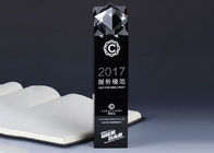 Черный трофей кристаллического стекла, высота 240мм персонализировал стеклянные награды