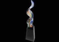 Украшение черноты чашки трофея поливы простого дизайна покрашенное кристаллическое низкопробное домашнее
