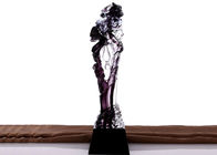 Особенный абстрактный дизайн покрасил чашку трофея поливы, кристаллические низкопробные изготовленные на заказ награды трофея