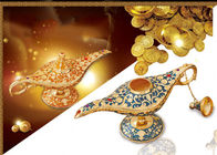 Ремесел украшений металла лампа арабского культурного коммеморативного Аладдин материальных домашних волшебная