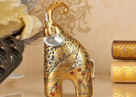 Животная статуя Фигурине слона цвета золота ремесел украшений дома смолы