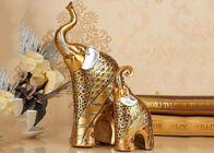 Животная статуя Фигурине слона цвета золота ремесел украшений дома смолы