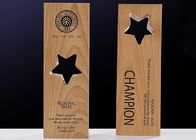 Деревянные изготовленные на заказ гравировка чашки трофея/награды дизайна звезды логотипа Ласинг для штата