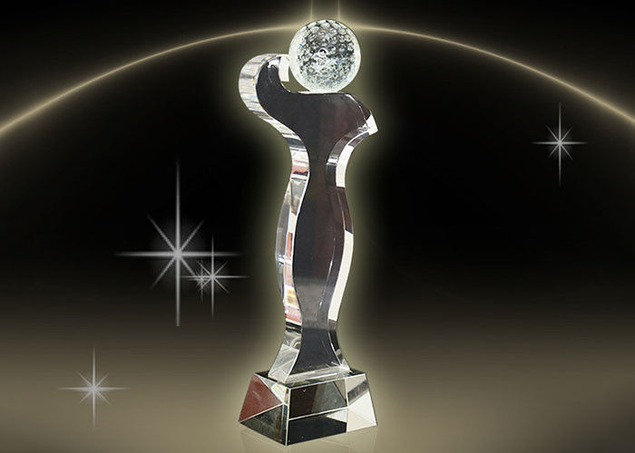 Гравировка/печатание цвета чашки трофея простого дизайна кристаллическая в конкуренции гольфа